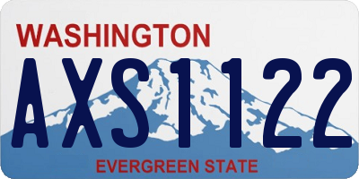 WA license plate AXS1122