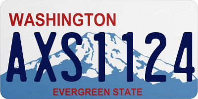 WA license plate AXS1124