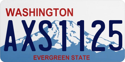 WA license plate AXS1125