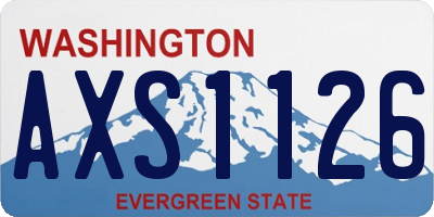 WA license plate AXS1126