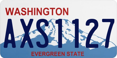 WA license plate AXS1127