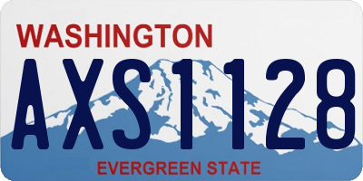 WA license plate AXS1128