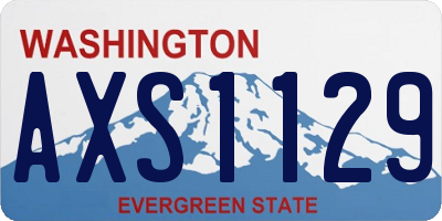 WA license plate AXS1129