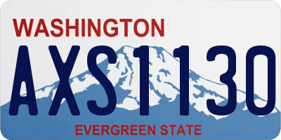 WA license plate AXS1130