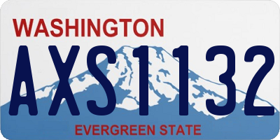 WA license plate AXS1132