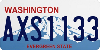 WA license plate AXS1133