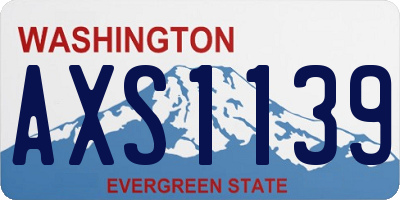 WA license plate AXS1139