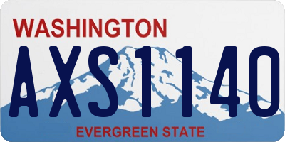 WA license plate AXS1140