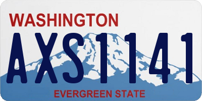 WA license plate AXS1141