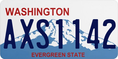 WA license plate AXS1142