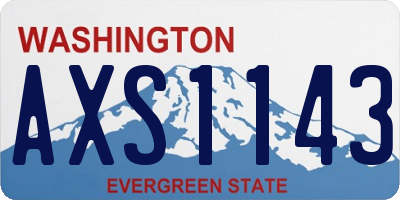 WA license plate AXS1143