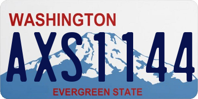 WA license plate AXS1144