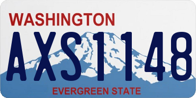 WA license plate AXS1148