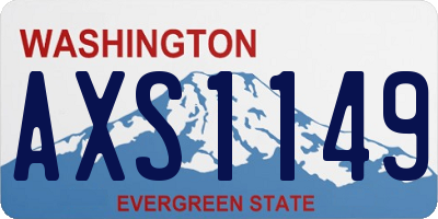 WA license plate AXS1149