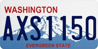 WA license plate AXS1150