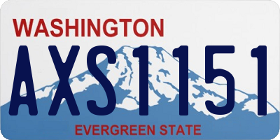 WA license plate AXS1151