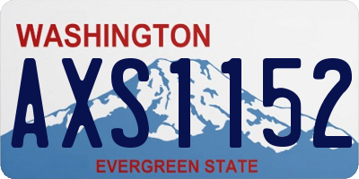 WA license plate AXS1152