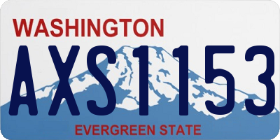 WA license plate AXS1153