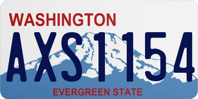 WA license plate AXS1154