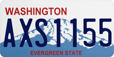 WA license plate AXS1155