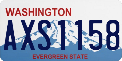 WA license plate AXS1158