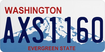 WA license plate AXS1160