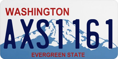 WA license plate AXS1161