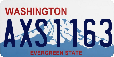 WA license plate AXS1163
