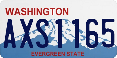 WA license plate AXS1165