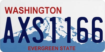 WA license plate AXS1166
