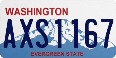 WA license plate AXS1167
