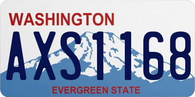 WA license plate AXS1168