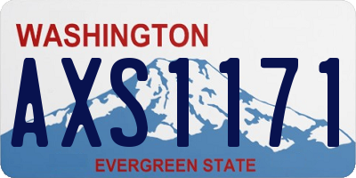 WA license plate AXS1171