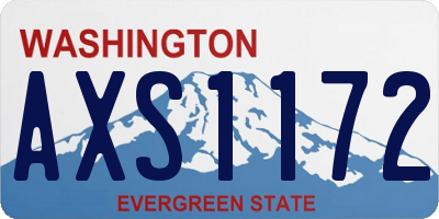 WA license plate AXS1172