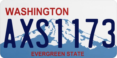 WA license plate AXS1173
