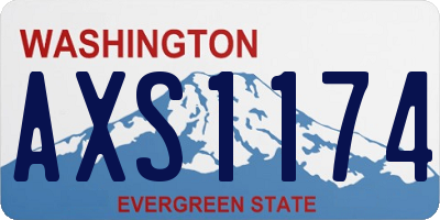 WA license plate AXS1174