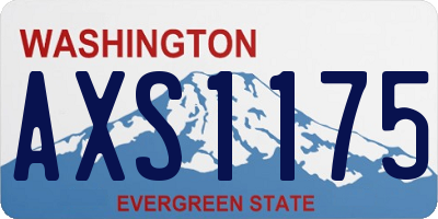 WA license plate AXS1175