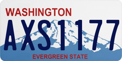 WA license plate AXS1177