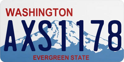 WA license plate AXS1178
