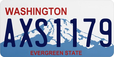 WA license plate AXS1179
