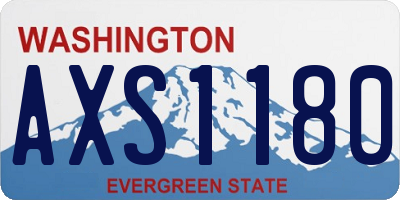 WA license plate AXS1180