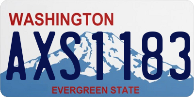 WA license plate AXS1183