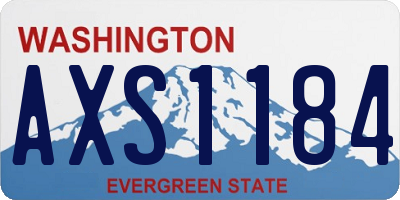 WA license plate AXS1184