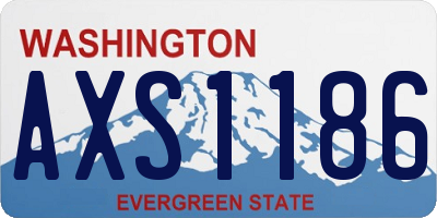 WA license plate AXS1186