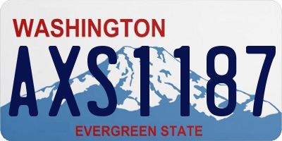 WA license plate AXS1187