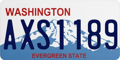 WA license plate AXS1189