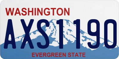 WA license plate AXS1190