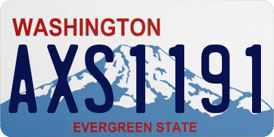 WA license plate AXS1191