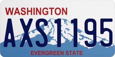 WA license plate AXS1195