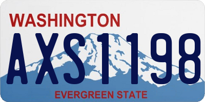 WA license plate AXS1198